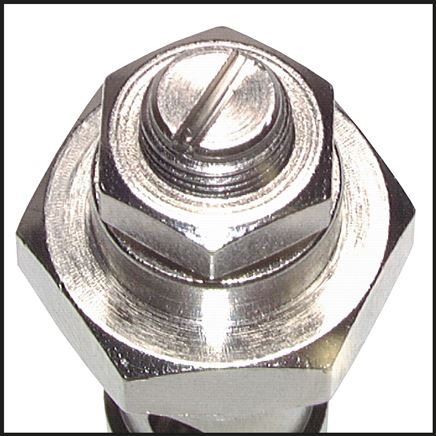 Drosselrückschlagventil G 1/8"-8 x 6mm, zuluftregelnd (A), Messing, Schlitzschraube und Kontermutter