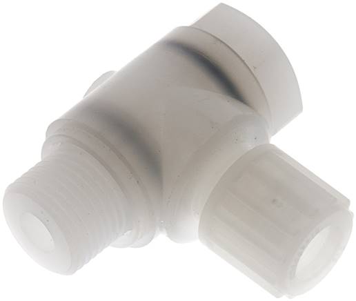 Winkel-Verschraubung G 1/2"-12x10mm, PVDF, Hohlschraube