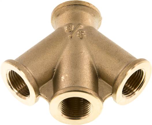 3-fach-Luftweiche G 3/8", Messing