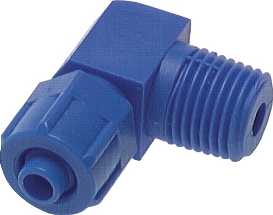 Winkel-Verschraubung R 1/4"-6x4mm, Kunststoff (POM)