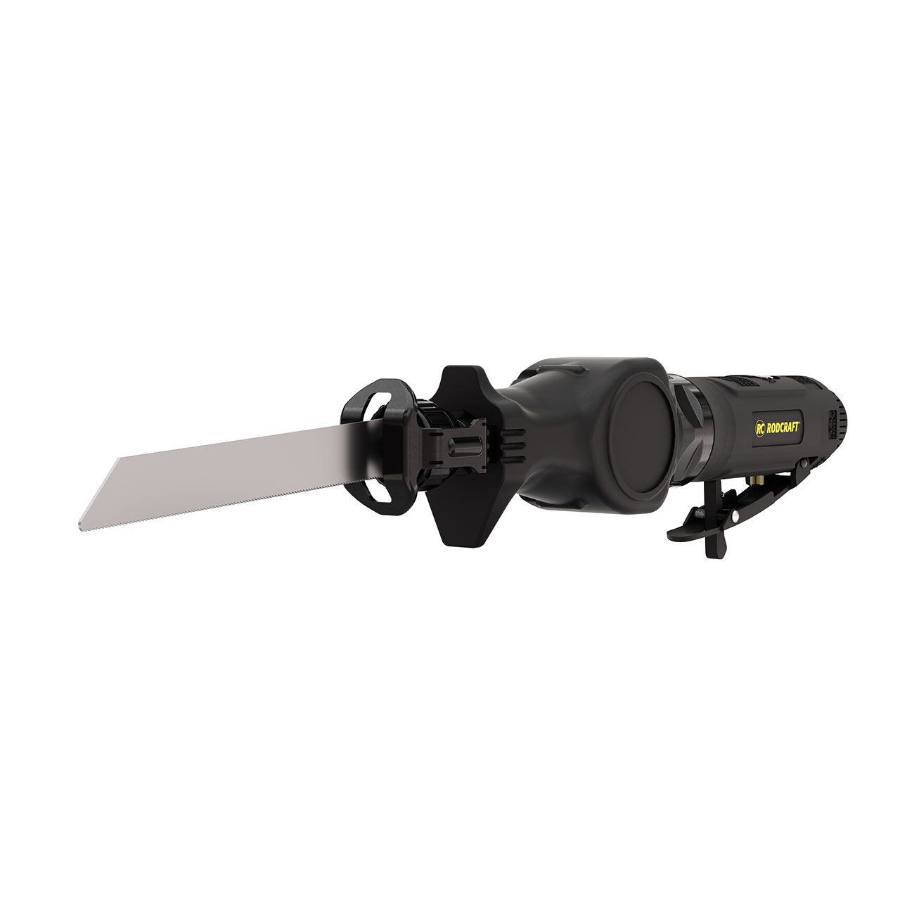 Rodcraft RC6070 Druckluft Säge, zahnradgetrieben, bis zu 4600 Hübe pro Minute, Sägehub 10 mm, inkl. 4 versch. Sägeblätter
