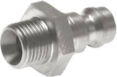 Kupplungsstecker (NW5) G 1/4"(AG), Messing vernickelt