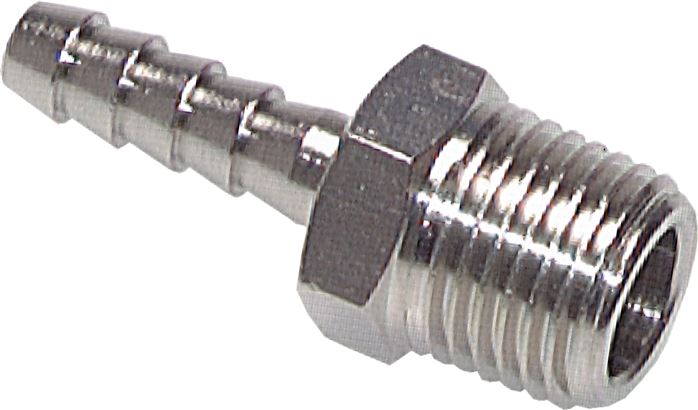 Gewindetülle R 1/4"-5mm, Messing vernickelt