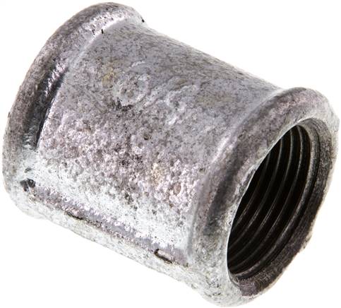 Rundmuffe Rp 3/4"-Rp 3/4", Temperguss verzinkt