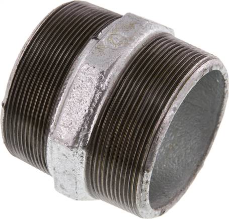Doppelnippel R 3"-R 3", Temperguss verzinkt
