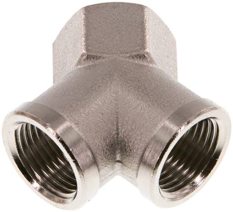 Y-Stück G 3/8" (IG), Messing vernickelt