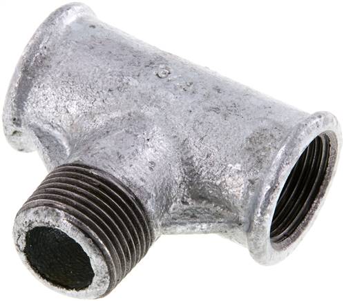 T-Einschraubstück Rp 3/4"(IG)-R 3/4"(AG), Temperguss verzinkt