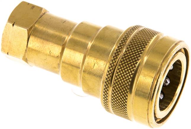 Hydraulikkupplung ISO 7241-1B, Muffe, NPT 3/8"(IG),Messing