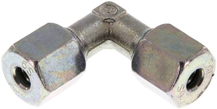 Winkel-Schneidringverschraubung 6 S (M14x1,5), Stahl verzinkt