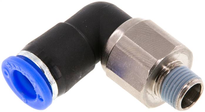 Winkel-Drehverschraubung R 1/8"-8mm, IQS-Standard
