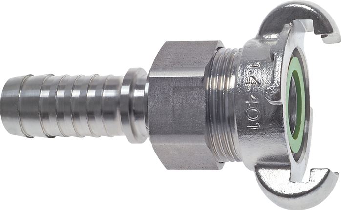 Sicherheits-Kompressorkuppl. 19 (3/4") mm Schlauch, Edelstahl