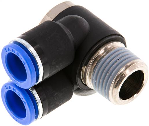 Y-Winkel-Steckanschluss R 1/2"x12mm, IQS-Standard, mit Außensechskant