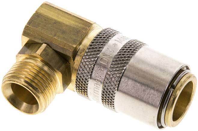 90°-Temperier-Schnellkupplung 13mm Zapfen,G 3/8"(AG)