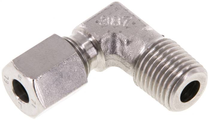 Winkel-Schneidringverschraub. R 1/4"-6 L (M12x1,5), 1.4571