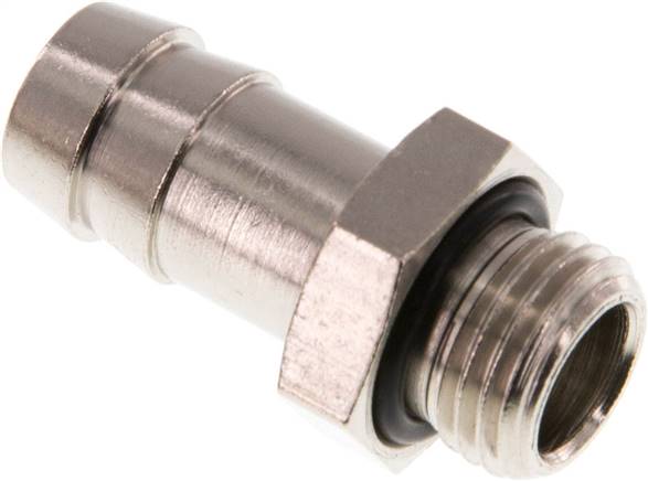 Gewindetülle mit O-Ring G 1/4"-12mm, Messing vernickelt