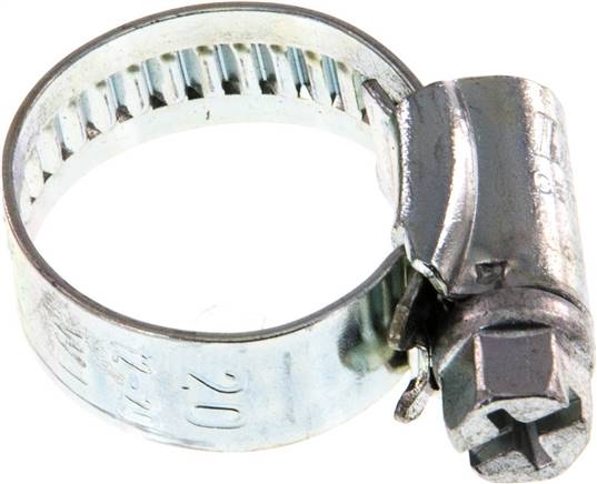9mm Schlauchschelle 12 - 20mm, Stahl verzinkt (W1) (IDEAL)