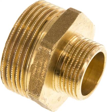 Doppelnippel G 1-1/4"-G 3/4", Messing/Rotguss