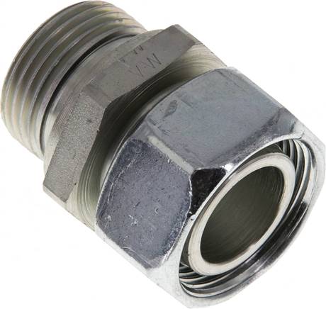 Einstellb. Schneidringverschr. G 1"-28 L, Stahl verzinkt