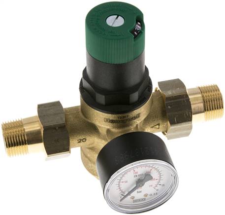 Druckminderer für Trinkwasser R 3/4", 1,5 - 6 bar, DVGW, PE 25bar