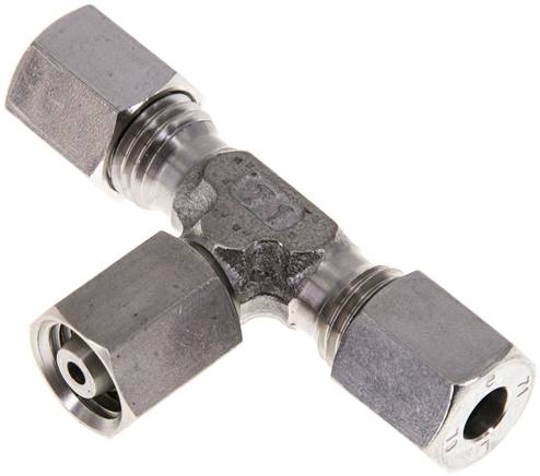 Einstellb. T-Schneidringverschraubung 6 L (M12x1,5), 1.4571, mit Dichtkegel und O-Ring