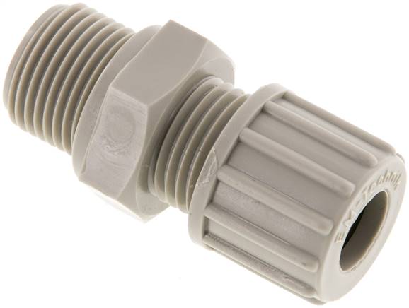 Gerade Verschraubung G 3/8"-10x8mm, Polypropylen
