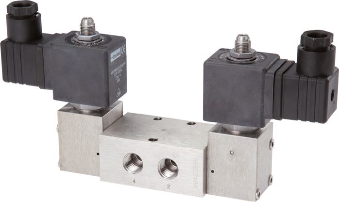 5/2-Wege Magnetventil, G 1/4", Impulsventil, 24 V=
