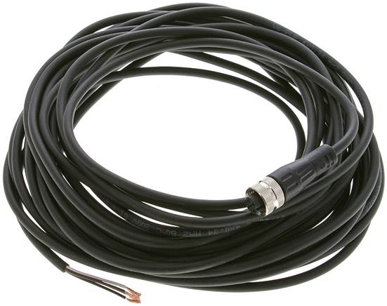 Kabel mit M12-Kupplung, 10 m, gerade, 4 lose Kabelenden (Pin 1 bis 4)