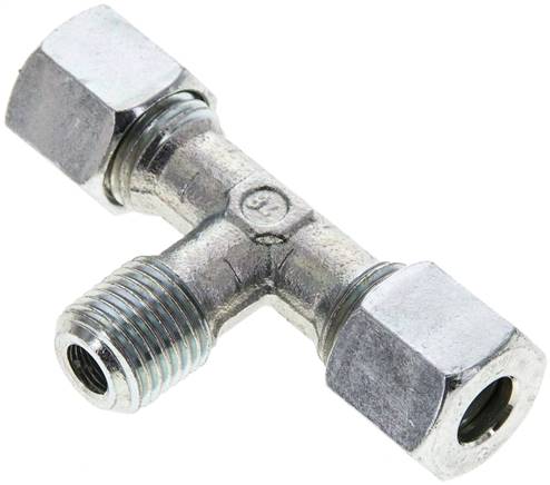 T-Schneidringverschraubung R 1/4"-8 L (M14x1,5), Stahl verzinkt