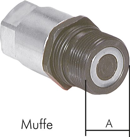 Flat-Face-Schraubkupplung, Muffe Baugr. 3, G 1/2"(IG)