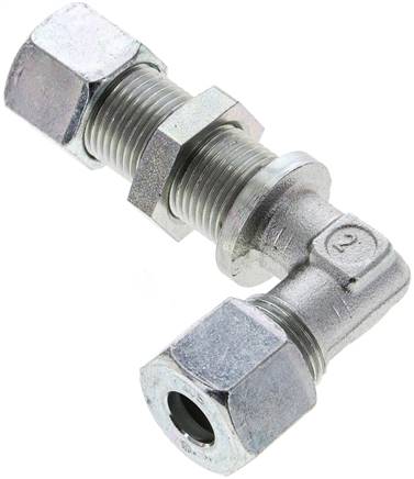 Winkel-Schott-Schneidringverschr. 10 S (M18x1,5), Stahl verzinkt