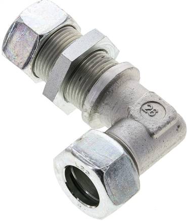 Winkel-Schott-Schneidringverschr. 22 L (M30x2), Stahl verzinkt