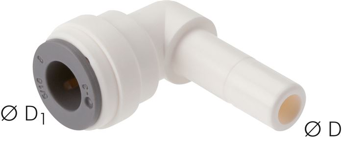 Winkel-Steckanschluss 1/4" (6,35 mm) Stecknippel-1/4" (6,35 mm) Schlauch, IQS-LE