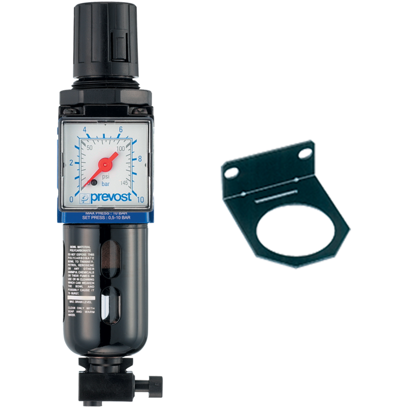PREVOST ALTO 1 - Filterregler mit Manometer und Befestigung G1/4''