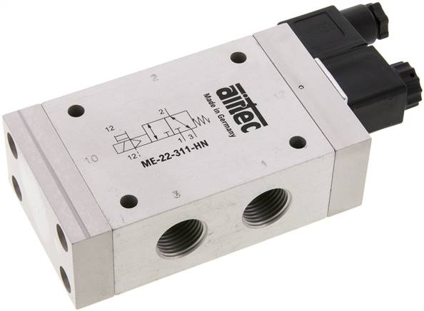 3/2-Wege Magnetventil mit Fremdluftanschluss, G 1/2" (Pilot G 1/8") 115V, 0 bis 10 bar
