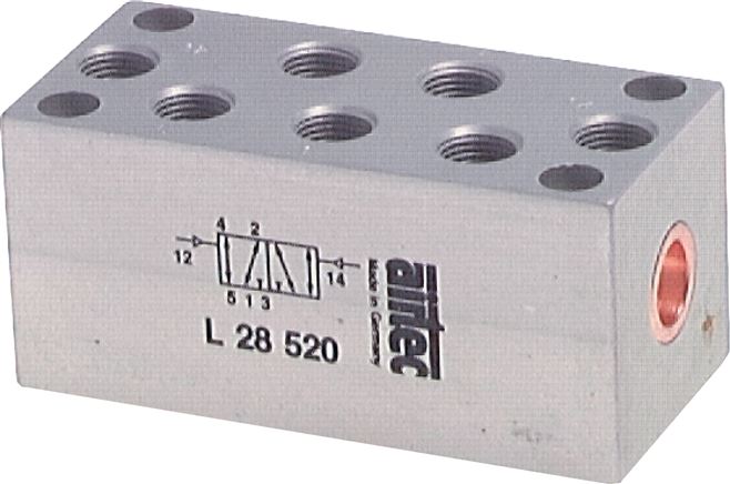 5/2-Wege Pneumatikimpulsventil, G 1/8", ATEX-Zulassung, Anschlüsse oben