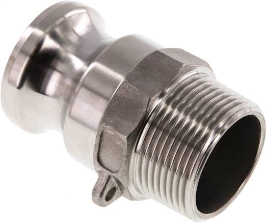 Kamlock-Stecker (F) R 1-1/4"(AG), Edelstahl (1.4408)