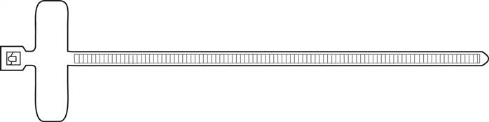Kennzeichnungsbinder, 2,5x200 mm, Beschriftungsfeld innen