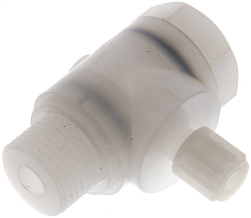 Winkel-Verschraubung G 1/2"-6x4mm, PVDF, Hohlschraube