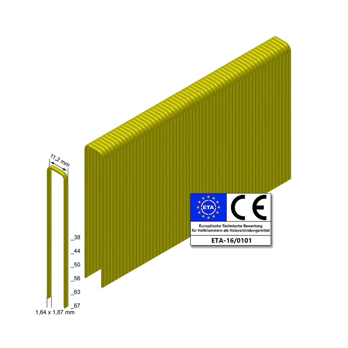 Prebena Heftklammern Q44CSVHA-ETA stark verzinkt geharzt