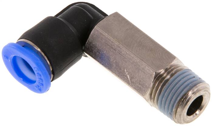 Winkel-Steckanschluss, lang R 1/8"-6mm, IQS-Mini