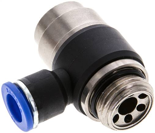 Winkel-Drosselrückschlagventil G 1/2"-10mm,abluftregelnd (Standard), gesichert verstellbar