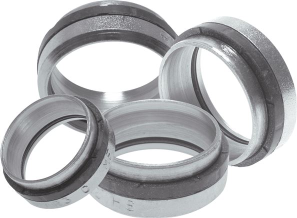 Schneidring Stahl verzinkt mit Elastomerdichtung 22 L (M30x2)