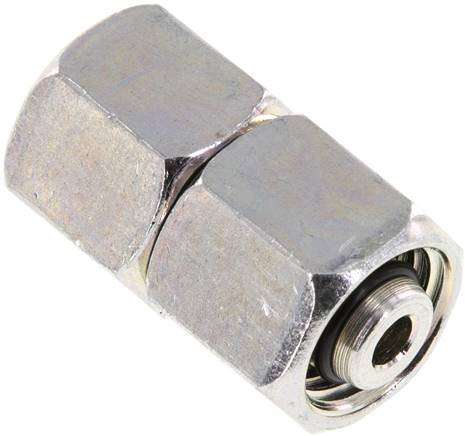 Gerader Verbinder 8 L-8 L, Stahl verzinkt, mit Dichtkegel und O-Ring