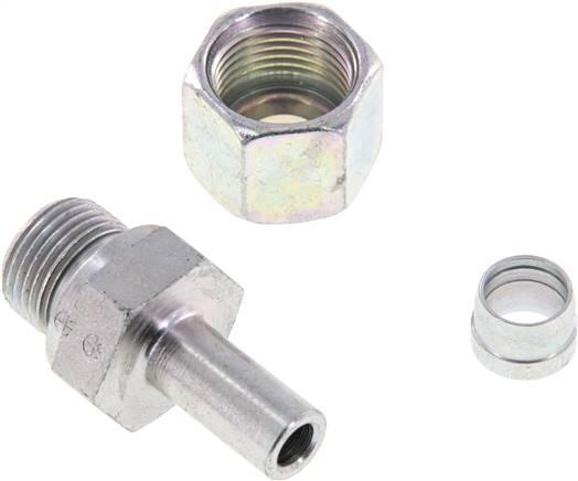 Einstellb. Schneidringverschr. G 3/8"-10 S, Stahl verzinkt