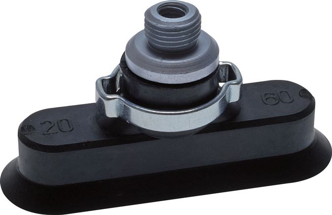 Ovalsauger, 60 x 20mm, Hub 3mm, NBR (60A, grau)