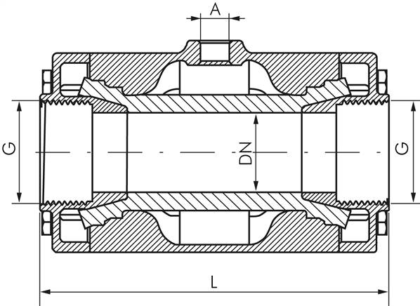 Quetschventil, G 1/2", Aluminium Typ QVMC 12