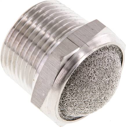 Schalldämpfer NPT 3/4", Drahtgewebe, 1.4305