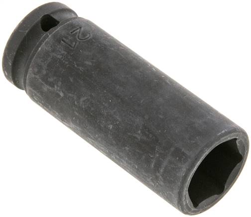 Kraftstecknuss, lang, SW 21, 1/2" (12,7 mm)
