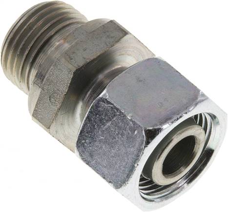 Einstellb. Schneidringverschr. G 1/2"-15 L, Stahl verzinkt