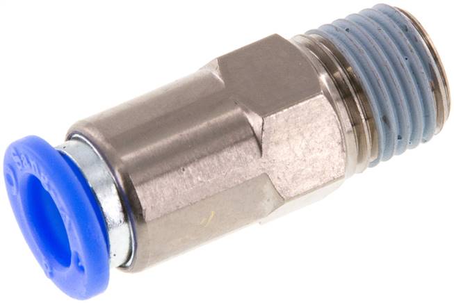 Rückschlagventil R 1/4"-8mm, Durchfluss vom Schlauch zum Gewinde, IQS-Standard